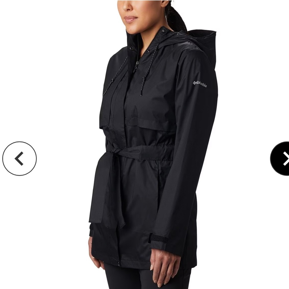 NWOT Columbia Pardon My Trench Rain Jacket Small Black
